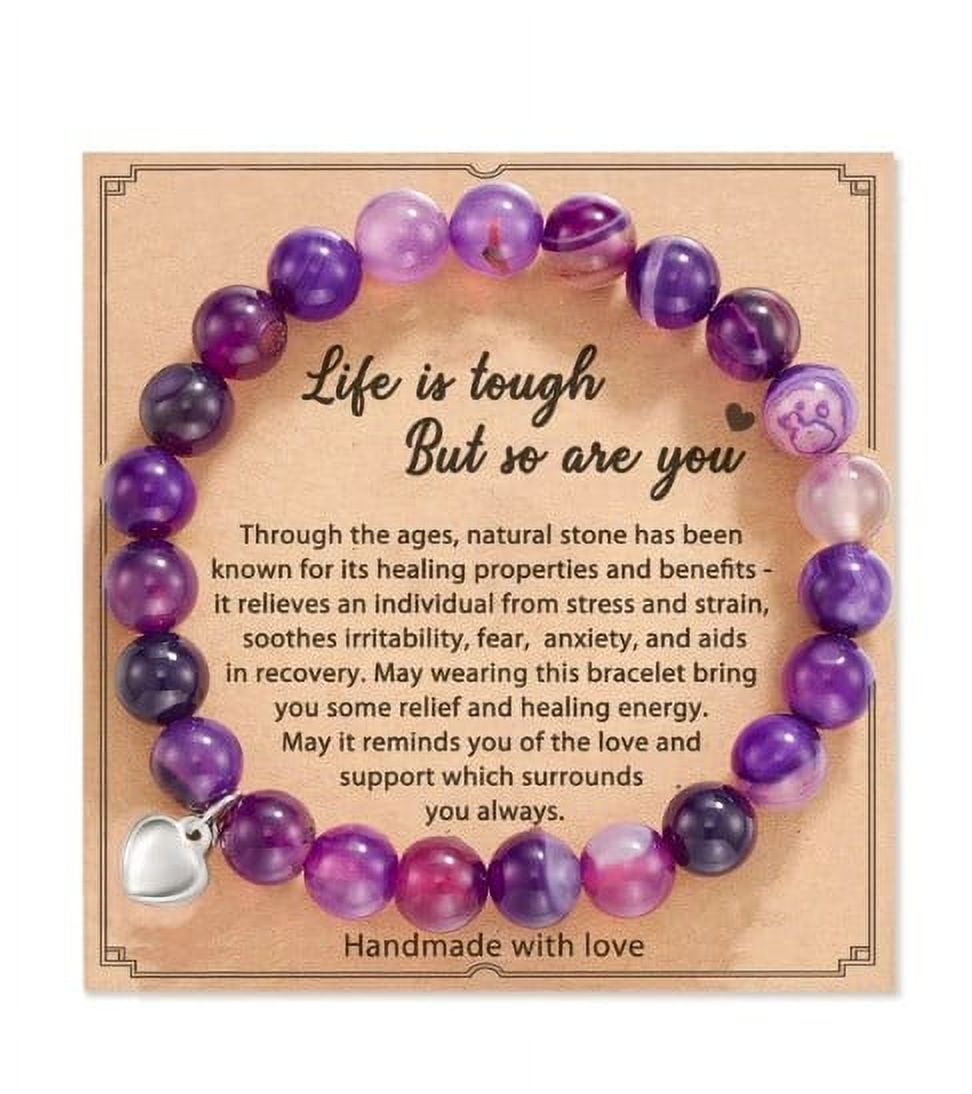 Anxiety Calming Gemstone Bracelets, Gemstone Beaded Bracelet for Self Care,  Crystal Meditation Bracelet, Stress Relief Healing Bracelet - Etsy